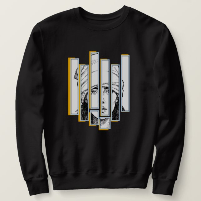 Moletom Stylish Women's Hoodie with Covered Head Artwork (Frente do Design)