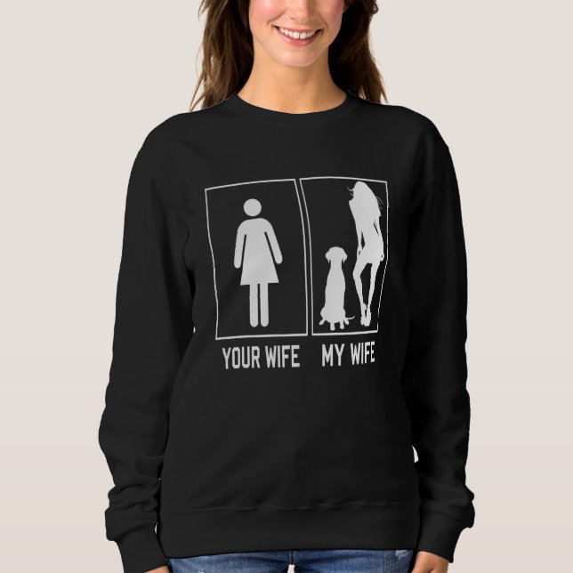 Moletom Sua Esposa Minha Esposa Dálmata   Para Marido (Frente)