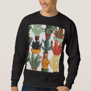 Moletom Suculentes, cactos: padrão floral fofo.