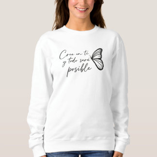 Moletom Sudadera con diseño de mariposa "Cree en ti mismo"
