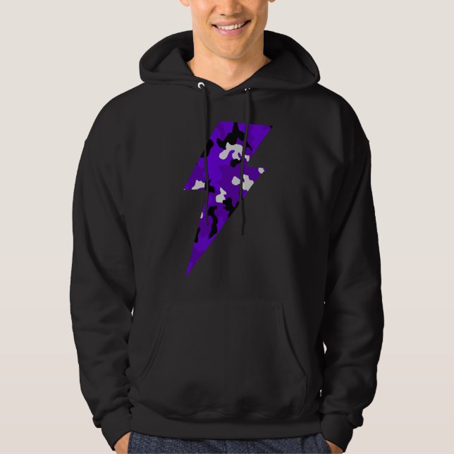 Moletom Sudadera cool rayo camuflaje Violeta (Frente)