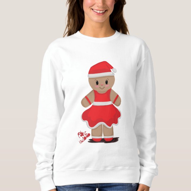 Moletom Sudadera de Gengibre girl christmas (Frente)