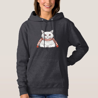 Moletom Sudadera Festiva con Encantador Gato Navideño