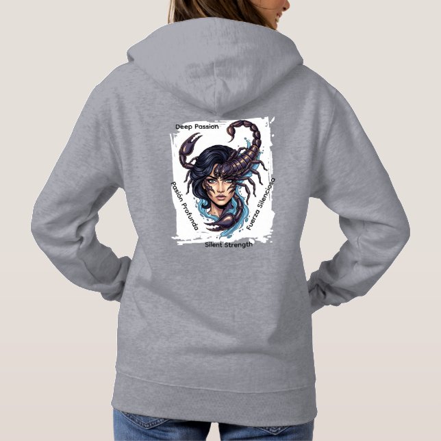 Moletom Sudadera Hoodie Lady Escorpio (Verso)