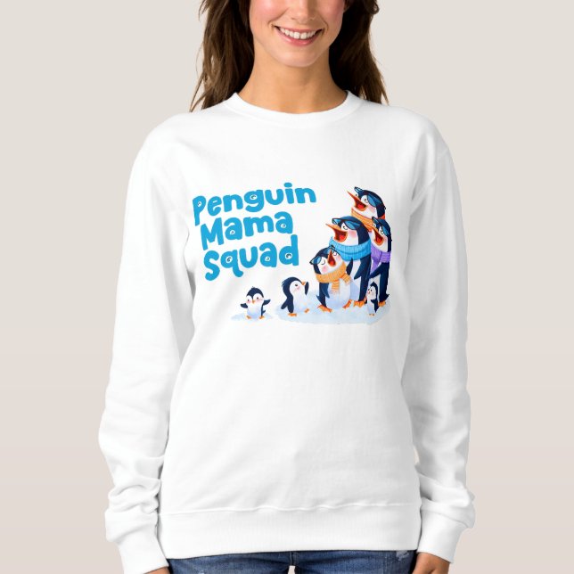 Moletom Sudadera mamá pingüina (Frente)