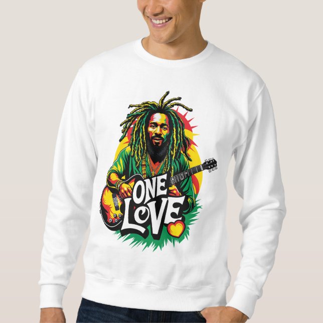 Moletom Sudadera  One Love el Rey del Reggae (Frente)