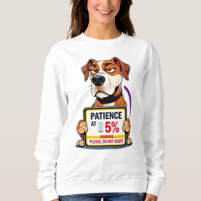 Moletom Sudadera Paciencia Baja al 5% (Frente)