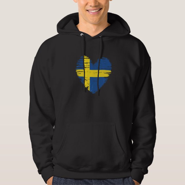 Moletom Suecia Heart Swedish Flag Pride (Frente)