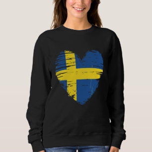 Moletom Suecia Heart Swedish Flag Pride