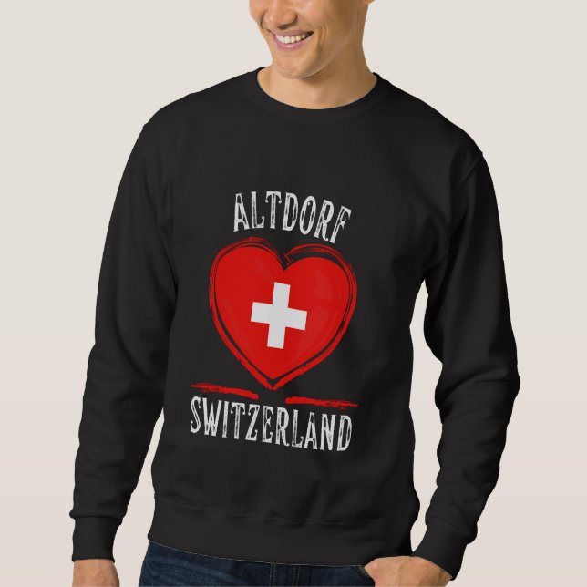 Moletom Suiça Flag Heart Altdorf (Frente)