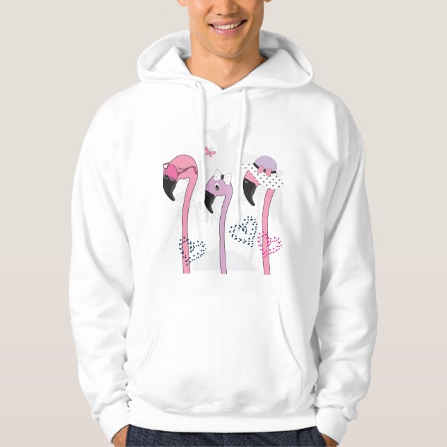 Moletom Summer Flamingo: Ilustração da Pratage. (Frente)
