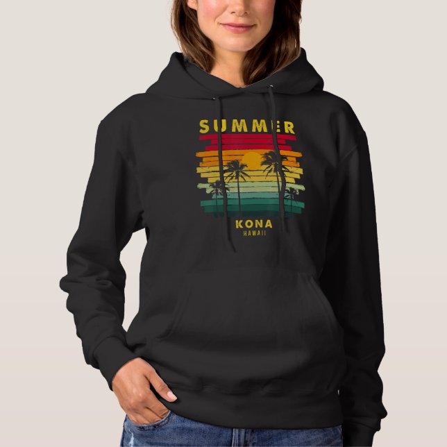 Moletom Summer Kona Hawaii Beach Sunset Retro (Frente)