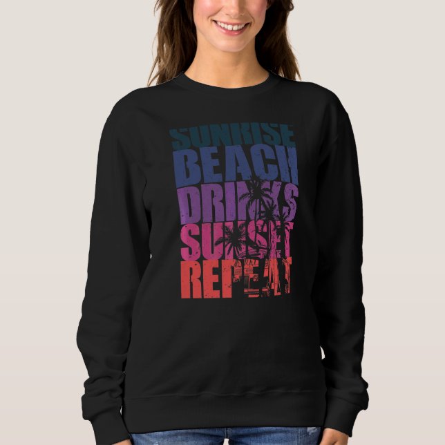 Moletom Summer Sunrise Beach Bebe Sunset Repetir Praia (Frente)