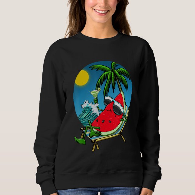 Moletom Summer Sunset Watermelon Women Water Fruit Love (Frente)