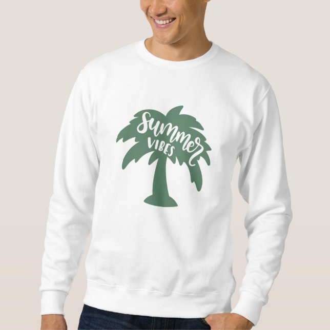 Moletom Summer Vibes Palm Tree Sun Beach Summer (Frente)