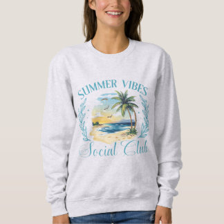 Moletom Summer Vibes Social Club | Casual Coastal Unisex
