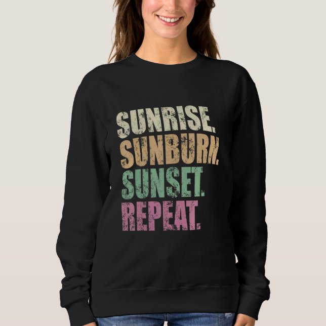 Moletom Sun Burn Sunset Repetir Vintage Vacage Su (Frente)