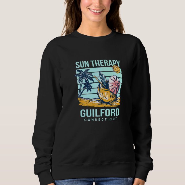 Moletom Sun Therapy Guilford Summer Connecticut Tropical B (Frente)
