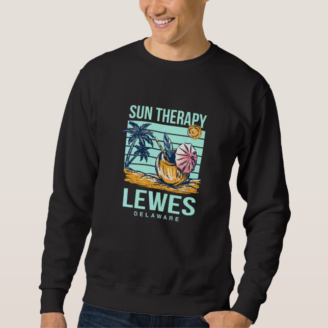 Moletom Sun Therapy Lewes Summer Delaware Praia Tropical (Frente)