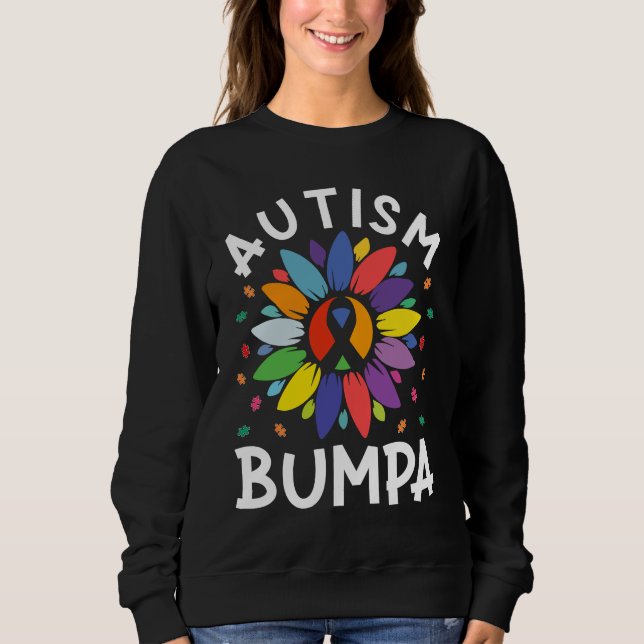 Moletom Sunflower Autism Awareness Day Matching Family Aut (Frente)