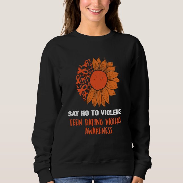 Moletom sunflower We Wear orange teen dating violence Awar (Frente)