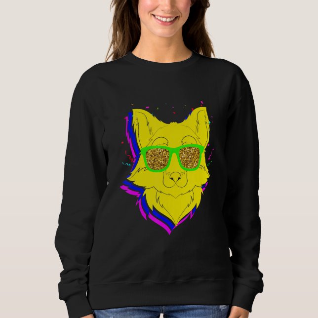 Moletom Sunglasses Party Animal Cool Forest Animal Fox (Frente)