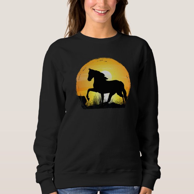 Moletom Sunset Horse Breed Silhouette  Haflinger Horse (Frente)