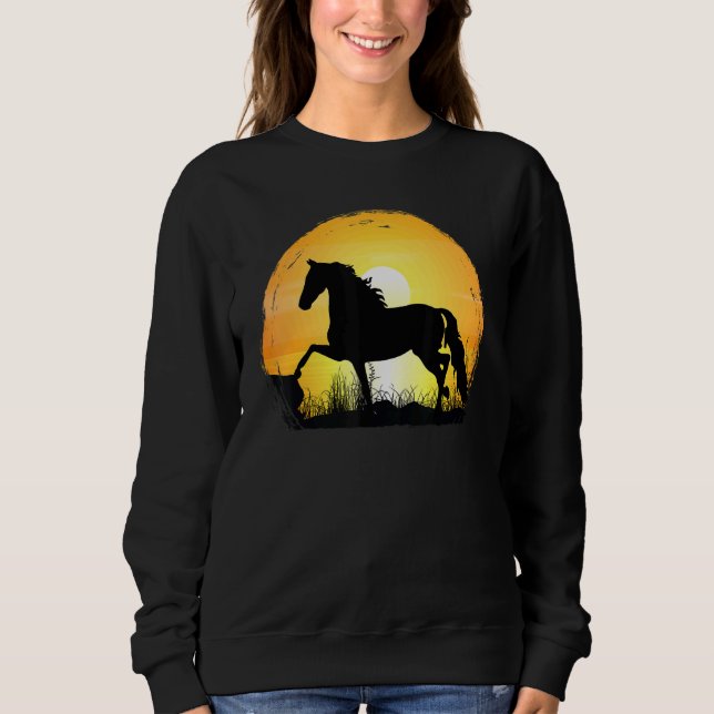 Moletom Sunset Horse Breed Silhouette   Morgan (Frente)