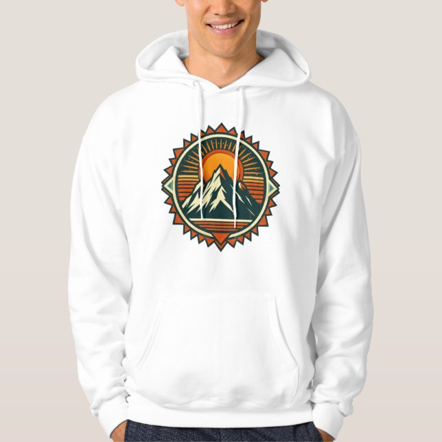 Moletom Sunset Mountain Landscape Hoodie – Nature-Inspired (Frente)