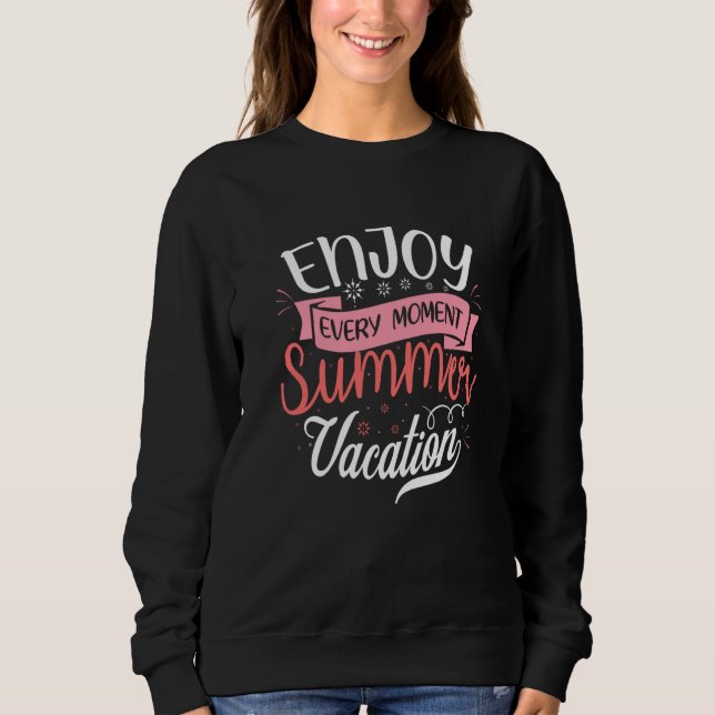 Moletom Sunshine Summer Palm Trees Beach Vibes Summer vaca (Frente)