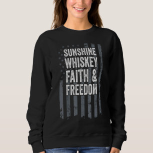 Moletom Sunshine Whiskey Faith Liberdade Christian Usa Ban