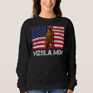 Moletom Sunvidles Vizsla Mãe Bandeira Americana