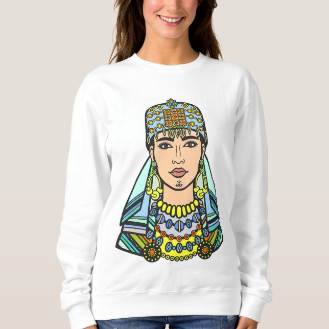 Moletom suor avec visage de femme amazigh (Frente)
