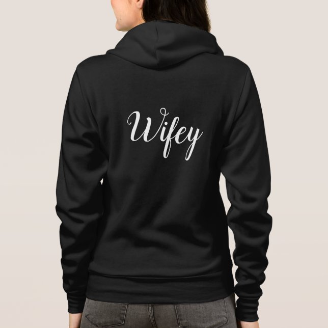 Moletom Super Bonita Wifey Hoody em Preto (Verso)