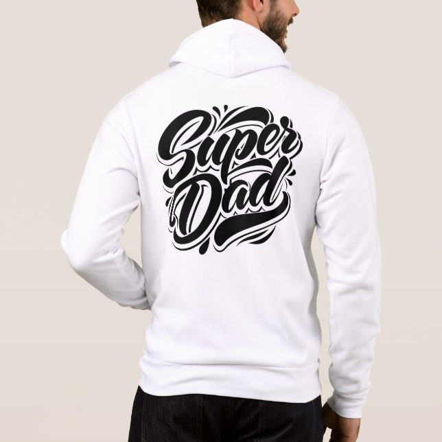 Moletom Super Dad Hero Tipografia Design-67888 (Verso)
