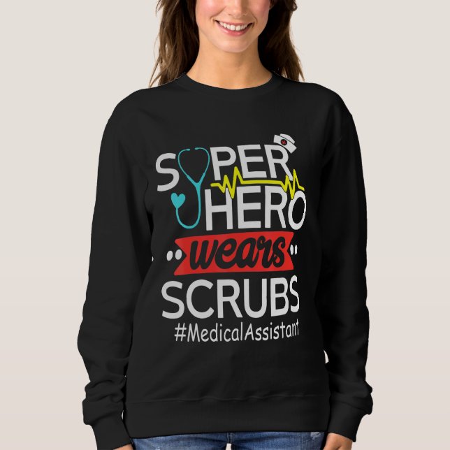 Moletom Super Heróis do Assistente Médico Vestem Enfermage (Frente)