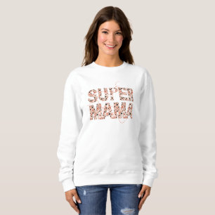 Moletom Super Mama Tipografia Bolinhas Reproduzíveis