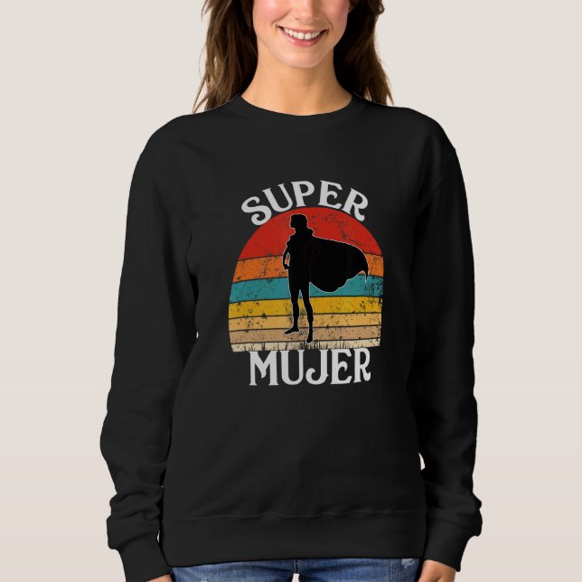 Moletom Super Mulher Esposa Espanhola Heroína Com Capa Fem (Frente)