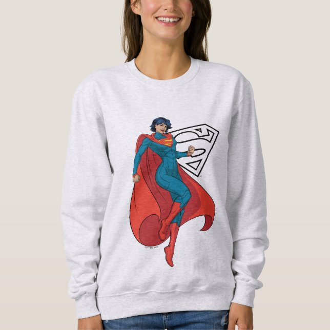 Moletom Supergirl Hovering in Blue Suit (Frente)