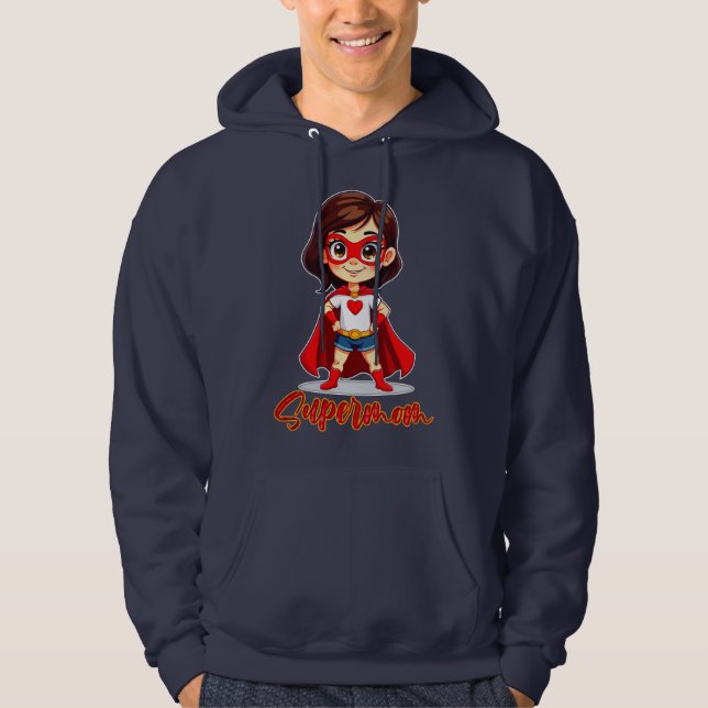 Moletom Supermom – Cute Mother Superhero Design (Frente)