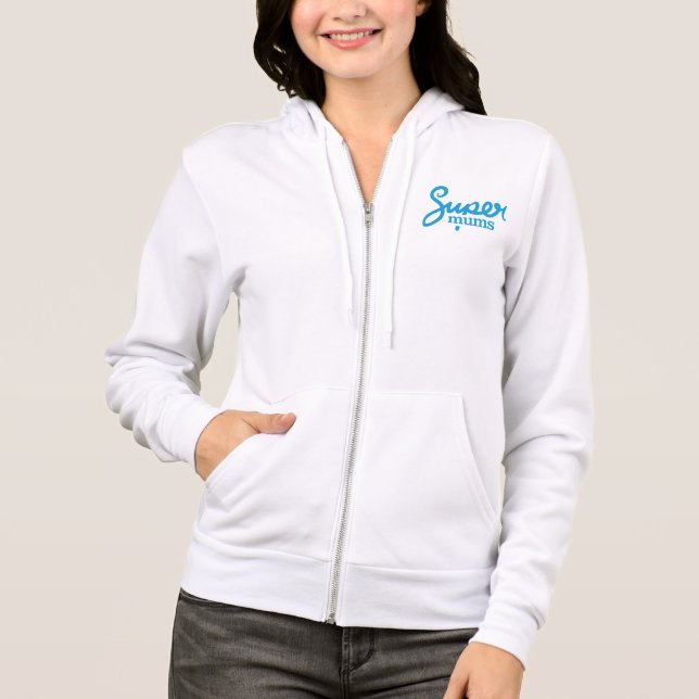Moletom Supermums Zipped Hoodie - Branco (Frente)