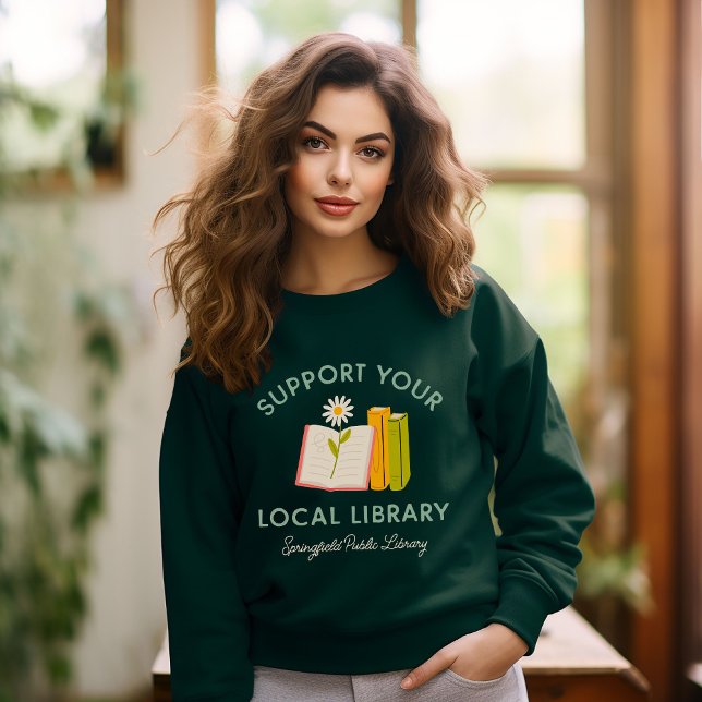 Moletom Suportar a Biblioteca Local Personalizada (Criador carregado)