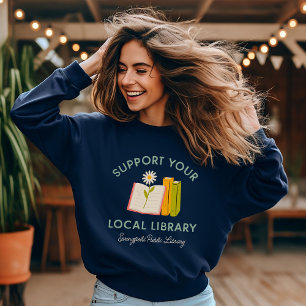 Moletom Suportar a Biblioteca Local Personalizada