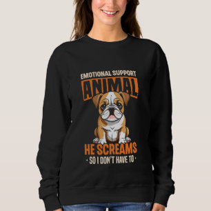 Moletom Suporte Emocional Pai de Pug Mãe Cão Cachorro Cach
