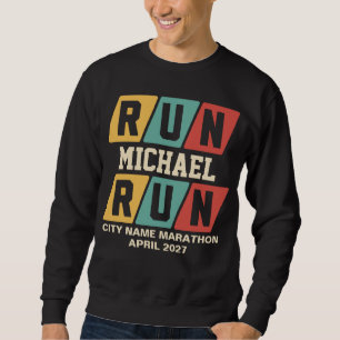 Moletom Suporte para Maratona com Nome Personalizado Retro