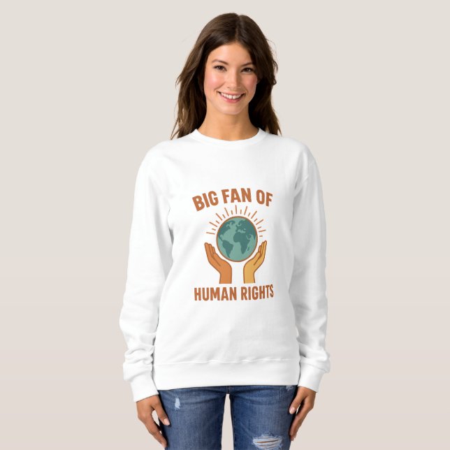 Moletom Support Human Rights Hoodie (Frente Completa)