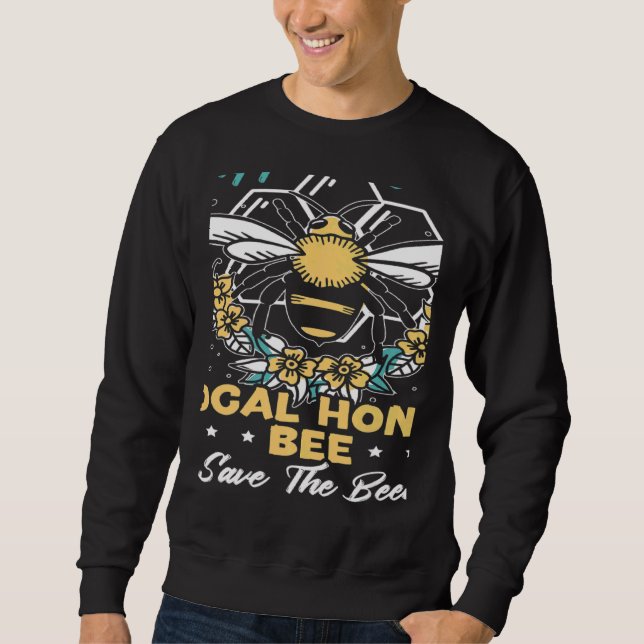 Moletom Support Your Local Honey Bees Save Bees Beekeeping (Frente)