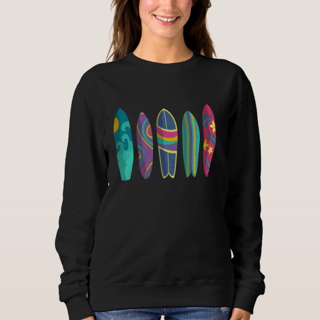 Moletom Surf de Verão, surfboard engraçada, surf Surf de p (Frente)
