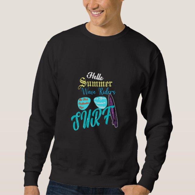 Moletom Surf Hello Summer Wave Riders (Frente)