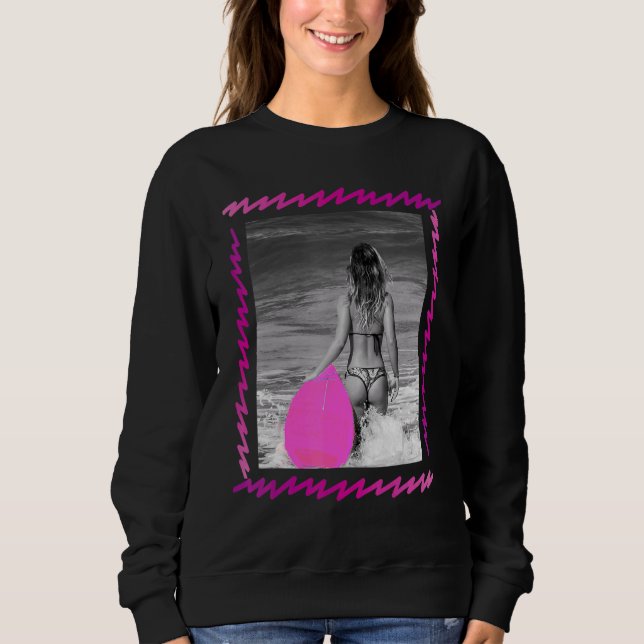 Moletom Surf Life Babe 80s - Gráficos de estilo de imagem  (Frente)
